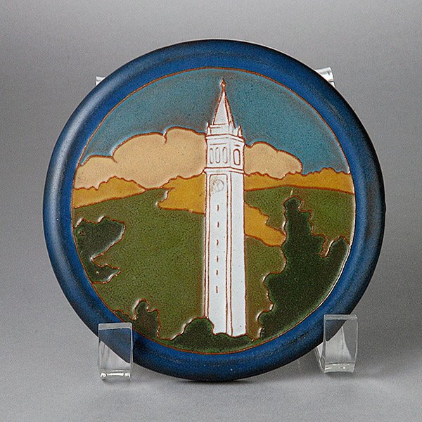 California Faience Tile: Rare California Faience University California, Berkeley Tile Diameter: 5 inches