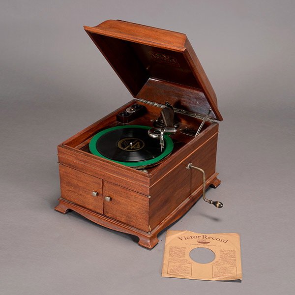 Victrola Wood Cased Phonograph: Victrola Wood Cased Phonograph {Dimensions 14 1/2 x 16 x 19 1/2 inches}