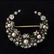 DIAMOND, PEARL, SILVER TOPPED, 14K GOLD BROOCH.