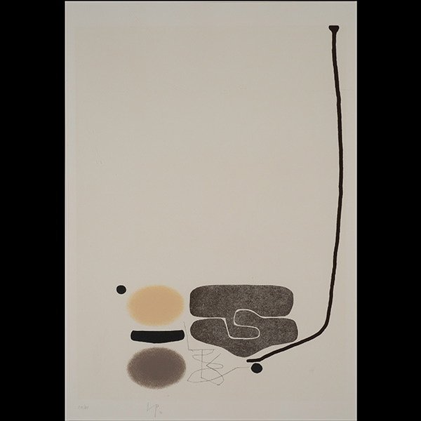 Color serigraph on paper, Victor Pasmore: VICTOR PASMORE (British 1908-1998) "Variation 6,1972." Color serigraph on paper. 28 x 19 inches.