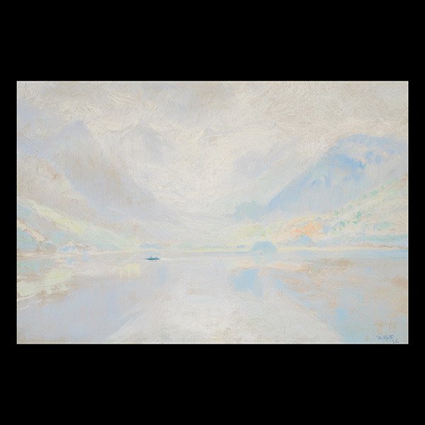 WILLIAM KEITH "Dream of Alaska" Oil on canvas: WILLIAM KEITH (Californian 1838-1911) Dream of Alaska. Oil on canvas. 16 x 24 inches / 40.6 x 63.5 centimeters. Signed and annotated lower right: W Keith S.F. PROVENANCE: Private collection Pleasanton