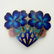 ART NOUVEAU ENAMEL, GILT METAL BELT BUCKLE.