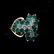 TWO DIAMOND, EMERALD, 14K YELLOW GOLD RINGS. - 3