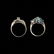 TWO DIAMOND, EMERALD, 14K YELLOW GOLD RINGS. - 4