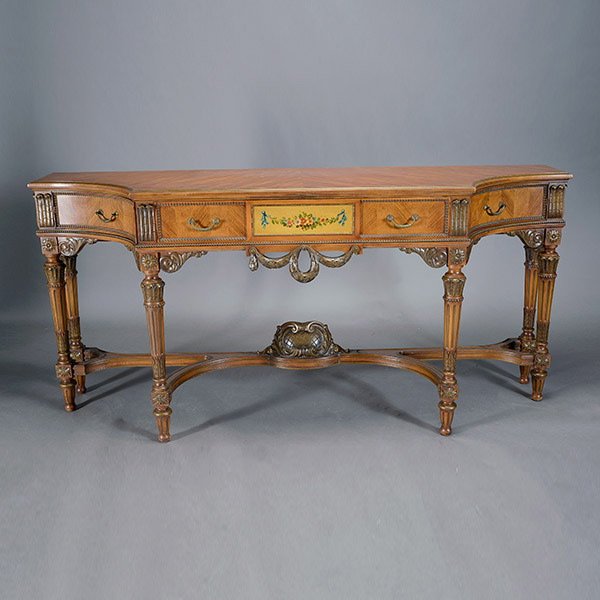 Italian Neoclassical Style Console Table,: Italian Neoclassical Style Console Table, Robert Irwin Company Phoenix Suite {Dimensions 39 x 83 x 23 inches}