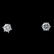 Pair of Diamond, 14k White Gold Stud Earrings.