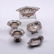 Five Small Art Nouveau Sterling Table Articles: