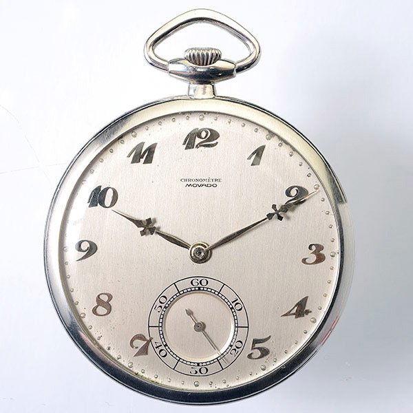 Movado Platinum Pocket Watch.