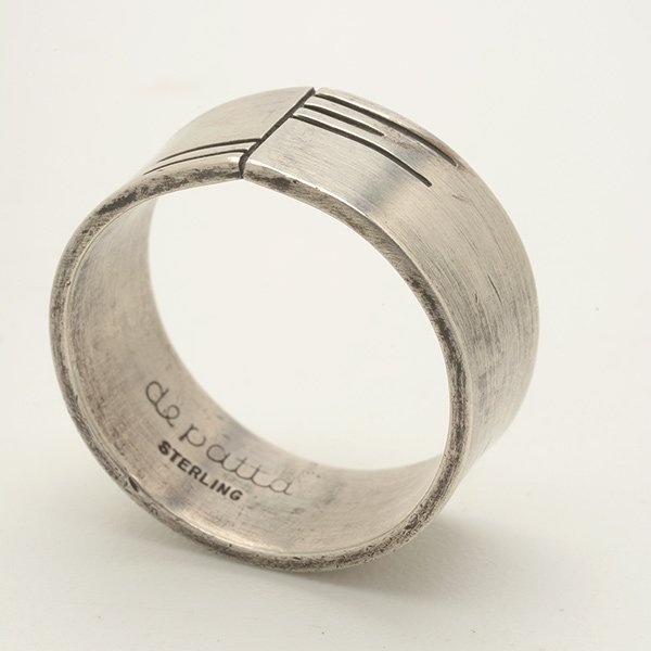 Margaret De Patta Mens Ring.: Margaret De Patta Mens Ring. Sterling band, signed "De Patta".