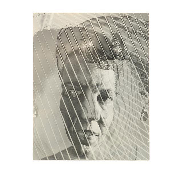 Signed original photo portrait by Milton Halbestat of: Signed original photo portrait by Milton Halbestat of Margret De Patta. Black and White, large format Surrealist photo-gram image. c.1939.