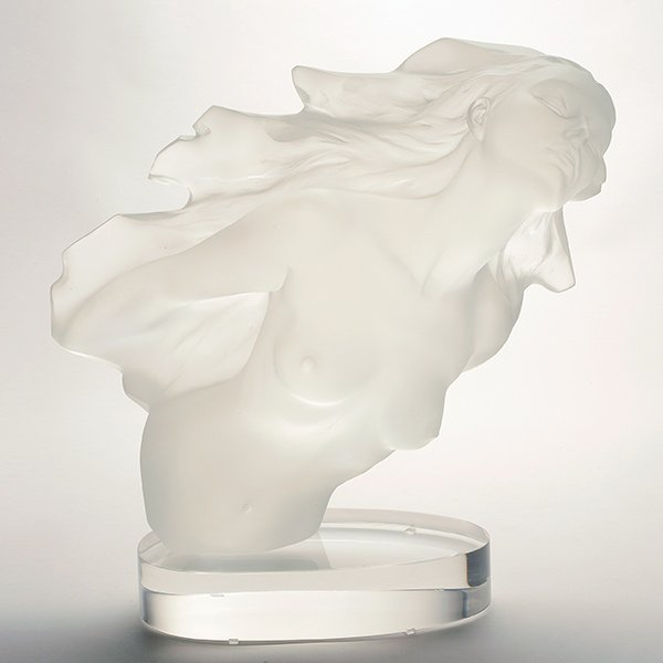 FREDERICK HART Acrylic Sculpture Firebird 1987: FREDERICK HART American 1943-1999 Firebird 1987 Acrylic Resin 16 x 15 inches / 41 x 38 cm Initialed, dated and numbered "1987 FH 164/350" and signed "Hart".