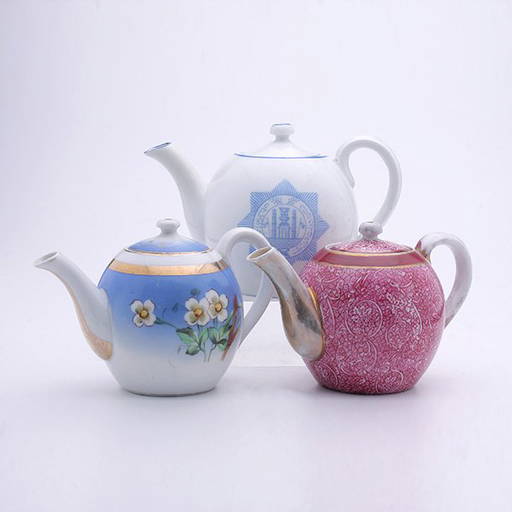 Three Russian Porcelain Teapots