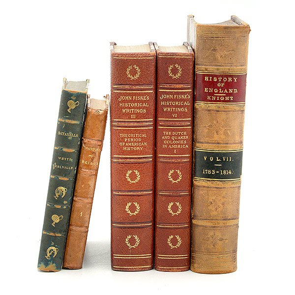 Collection of Novels and Historical Writings: Collection of Novels and Historical Writings: Including eight G. J. Whyte-Melville pocket size novels with marbleized covers, Ward, Lock & Bowden, Limited, London; four Charles Knight History of Engla