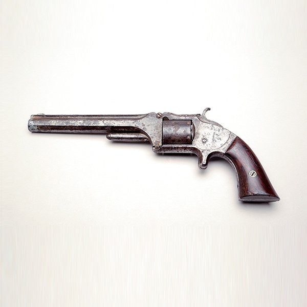 Smith & Wesson No. 2 Old Model 32 Cal Revolver: Smith & Wesson No. 2 Old Model 32 Cal Revolver, Civil War c. 1874, serial number 31787 to bootstrap {Length 11 inches}