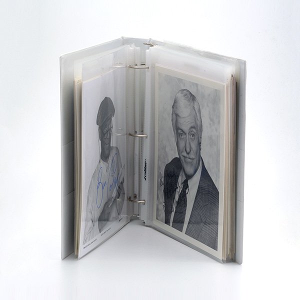 Album of Autographed Celebrity Photos: Album of Autographed Celebrity Photos, Comprising approximately sixty signatures, including Clint Eastwood, Bill Cosby, Dean Martin, John Travolta, Shirley Maclain, Nancy Sinatra, Matt Lauer, Barbara 