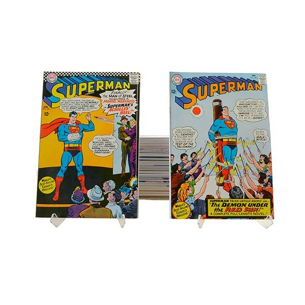 Group of Superman Comics, 1966-1971, Average VF: Group of Superman Comic Books from 1966 through 1971. Numbers 184-186, 188-192, 194-196, 198-201, 203, 205, 206, 208-211, 213-216, 218-221, 223-226, 228-231, 233-238 and 240. Average condition VF 8.0.