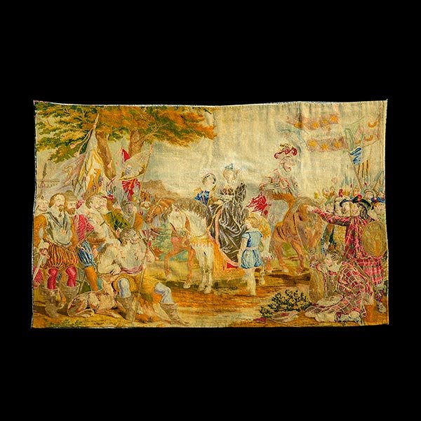 English Needlework Panel, Mary Queen of Scots: English Needlework Panel, Depicting Mary Queen of Scots, 19th Century {Dimensions 60 x 84 inches}