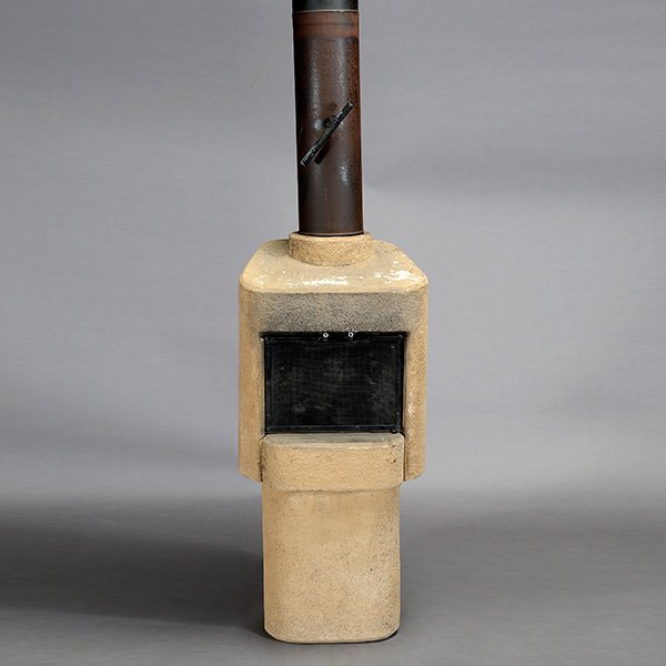 Malcolm Leland Ceramic Fireplace.: Malcolm Leland Ceramic Fireplace. Width 20 inches, Depth 16 inches, Height 92 inches.