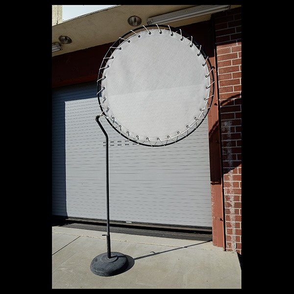 Sun Dot by Brown and Jordan Outdoor Umbrella.: Sun Dot by Brown and Jordan c. 1958 Outdoor Umbrella. Height approximately 122 inches.