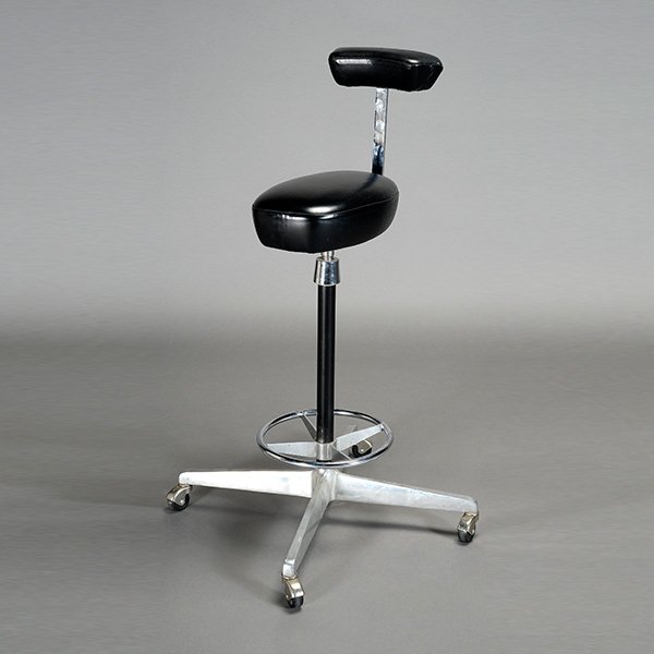 Nelson/Miller Perch Stool.: George Nelson for Herman Miller Perch Stool, Auction Office Group Length 21 inches, Width 24 inches, Height 41 inches.