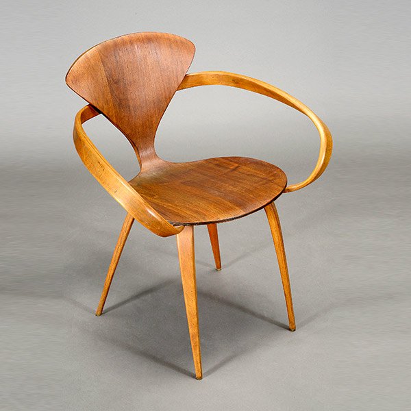 Norman Cherner For Plycraft Bentwood & Walnut Plywood: Norman Cherner For Plycraft Bentwood & Walnut Plywood Armchair. c. 1957. Length 21.5, Width 27.5, Height 31.75.