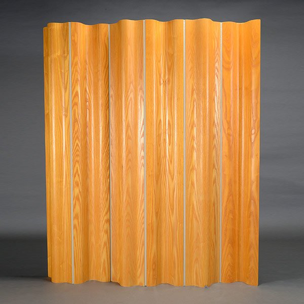 Eames For Herman Miller FSW Folding Screen.: Charles Eames For Herman Miller FSW Bent Plywood Folding Screen. Six panels. Height 68 inches, Panel: Width 60 inches.