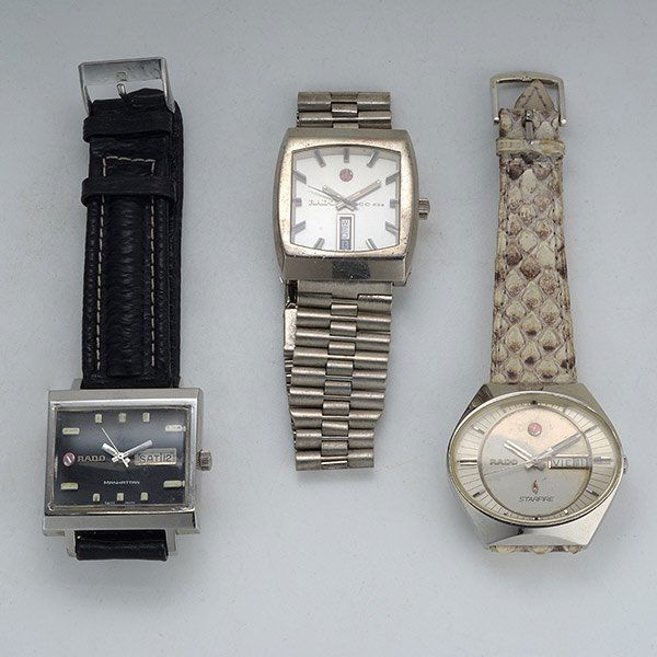 Group of 3 Rado Wristwatches.: Group Of Three Rado Wristwatches.