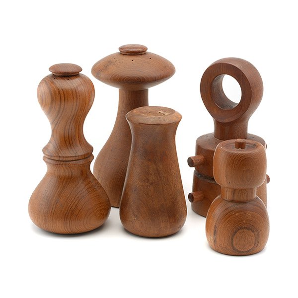 Collection Of Danish Wood Items.: Collection Of Dansk Pepper Grinders.