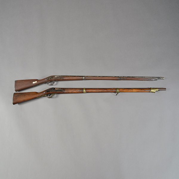 Collection of Two Muskets Missing Locks.: Collection of Two Muskets Missing Locks.