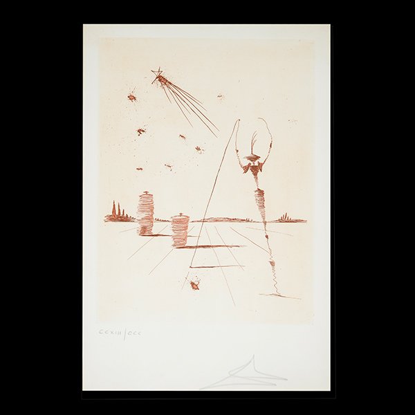 SALVADOR DALI "The Star" Color Etching, signed and: SALVADOR DALI (Spanish 1904-1989) "L'Astre - the Star" Color etching, 1978 Plate: 15 1/4 x 11 3/4 inches. Signed l/r and numbered 213/300.