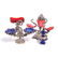 Bohemian Glass Scent Bottle and Three Caddies