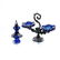 Bohemian Glass Scent Bottle and Three Caddies - 3