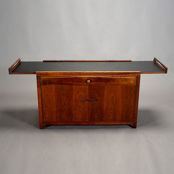 John Kapel For Glenn of California Walnut Cabinet: John Kapel For Glenn of California Studio Walnut Cabinet, with drop leaf expandable top {Dimensions of cabinet 25 x 41 x 20 1/2 inches; with top expanded 63 inches}