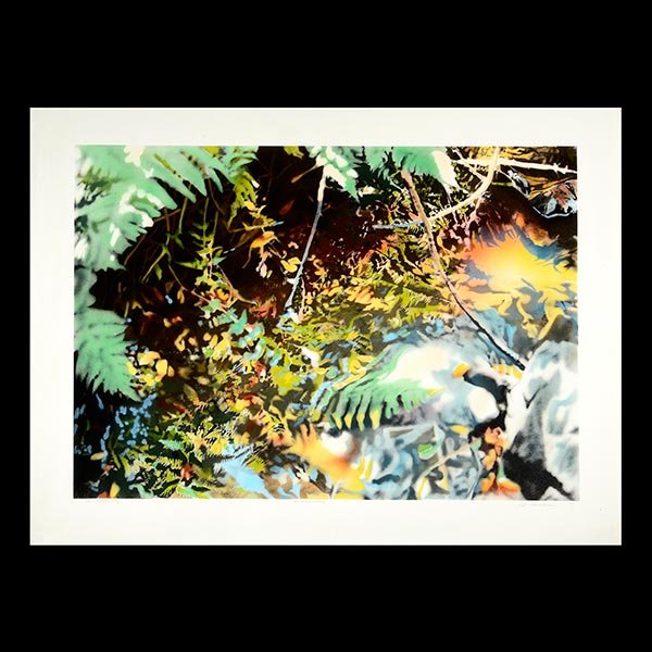 DAVID KESSLER American Art, two Lithographs: DAVID KESSLER (American b. 1960) "Reflected Overhang" plate measuring: 23 1/2 x 34 inches, sheet measures: 29 5/8 x 40 1/4 inches; and "Shadow Patterns", sheet measuring: 29 7/8 x 39 1/8 inches. Litho