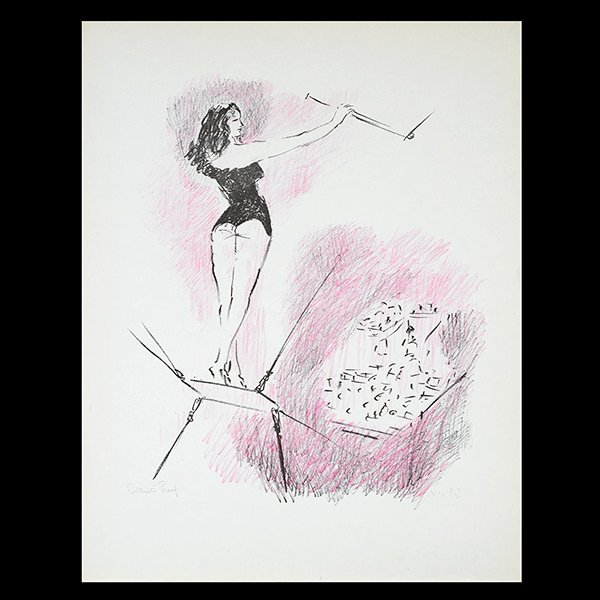 MARCEL VERTES "Le Cirque" incomplete portfolio: MARCEL VERTES (American/Hungarian 1985-1961) "Le Cirque" incomplete portfolio Lithographs on paper. Each sheet measures: 22 1/2 x 17 1/4 inches; Folio measures: 23 x18 inches. Each sheet signed in pen