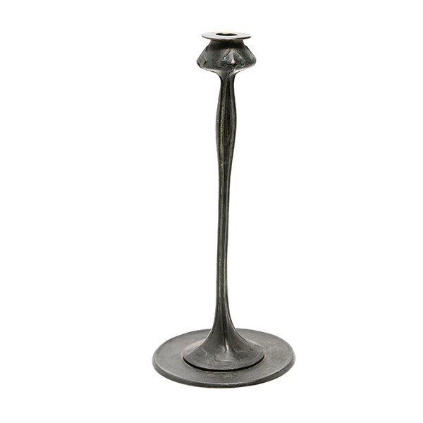 Jarvie Art Nouveau Candlestick: Robert Riddle Jarvie (1865-1941), Art Nouveau Candlestick {Height 13 1/2 inches}