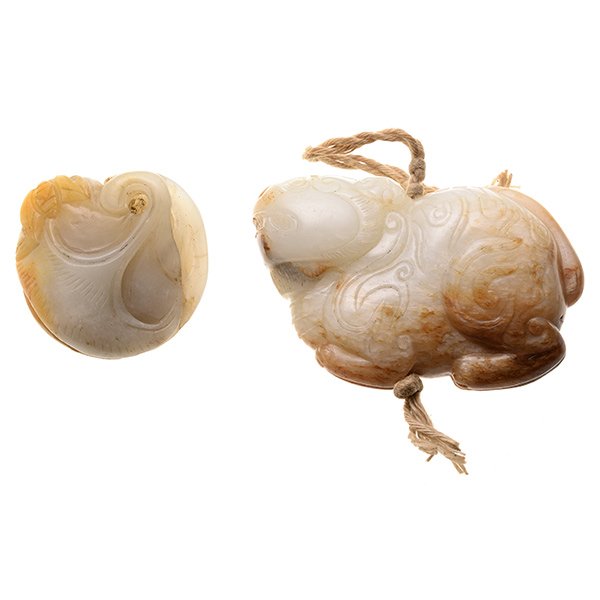 Two Russet Jade Toggles, Qing Dynasty (1 of 5)