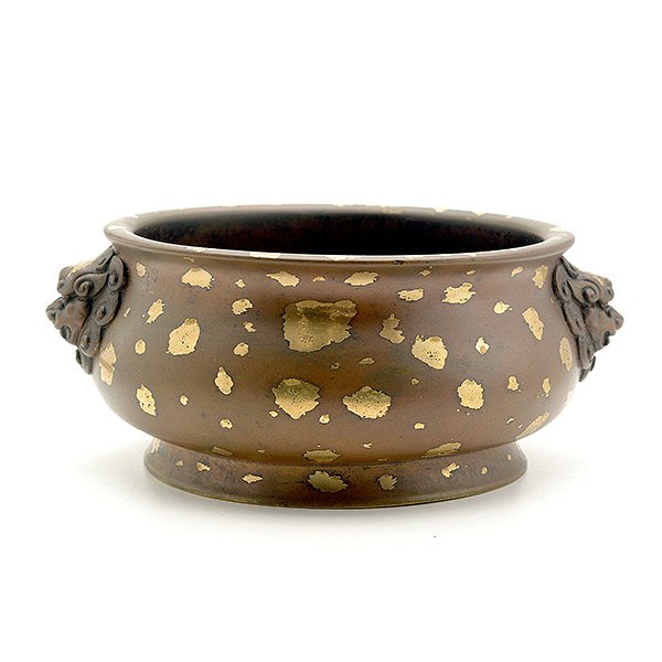 A Gilt-Splashed Bronze Censer, 17th/18th Century (1 of 5)