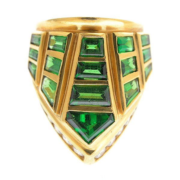 Fouts "Topkapi" Tsavorite Garnet, Diamond, 18k Yellow (1 of 4)
