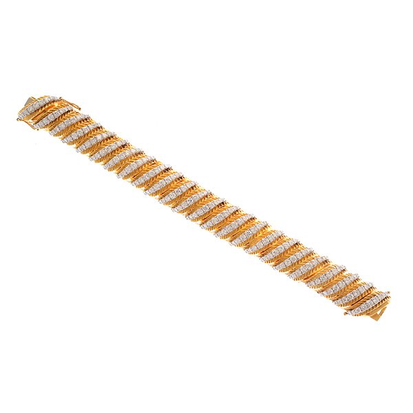 Diamond, 18k Yellow Gold Bracelet. (1 of 4)