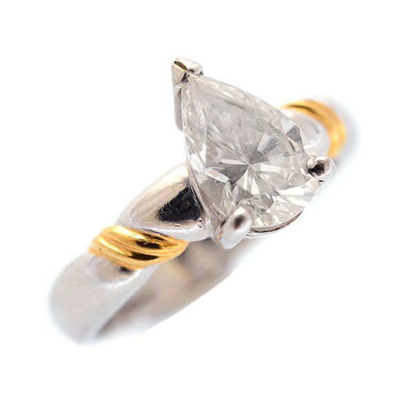 Diamond, 18k Gold Ring. (1 of 2)