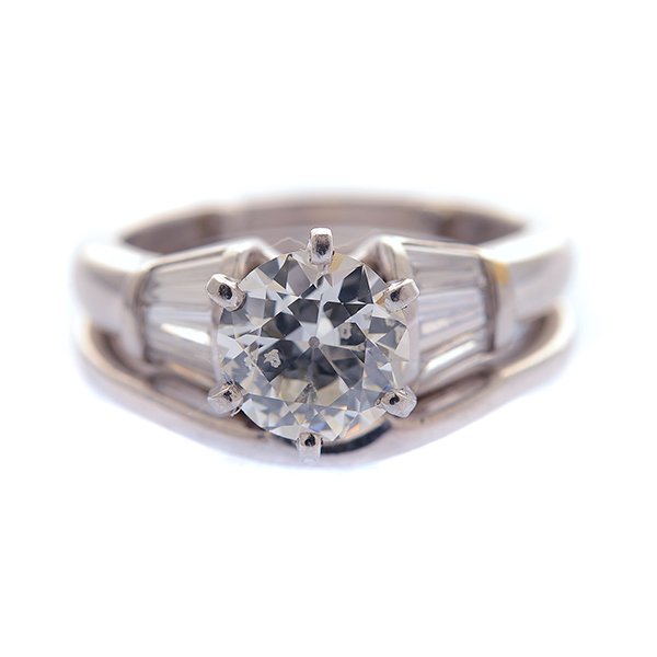 Diamond, Platinum Wedding Ring Set. (1 of 6)