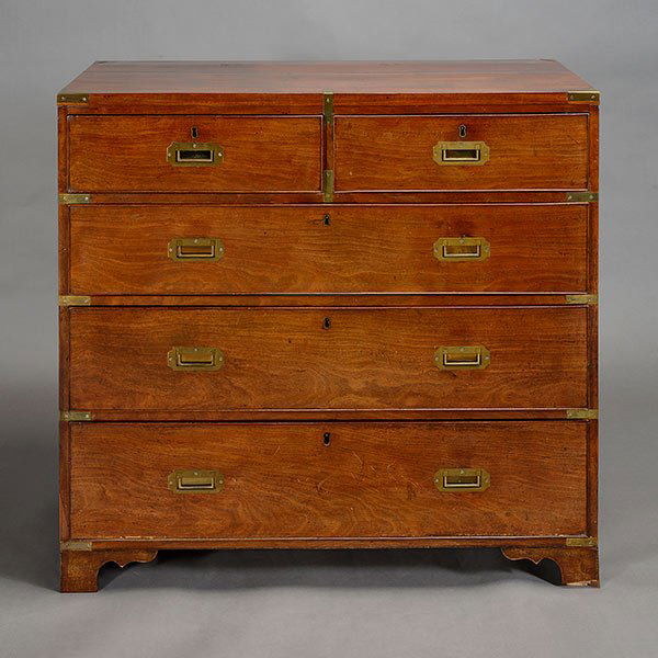 George IV Brass Mounted Mahogany Campaign Chest (1 of 5)