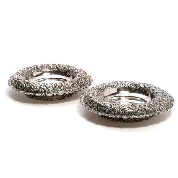 Pair A. G. Schultz & Co. Sterling Floral Repousse (1 of 5)