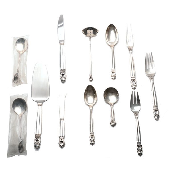 Suite of Georg Jensen Acorn Sterling Flatware (1 of 10)