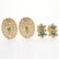 Collection of Two Pairs of Emerald, Diamond, 18k Yellow