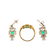 Collection of Emerald, Diamond, Platinum, Gold RIng and - 4