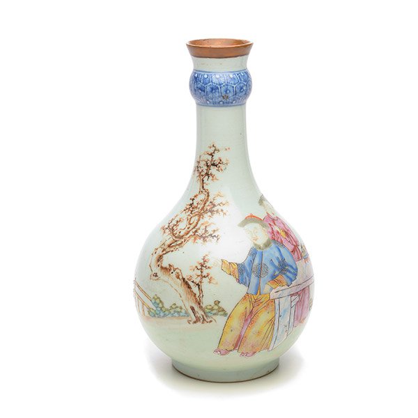 A Chinese Export Famille Rose Bottle Vase (1 of 5)