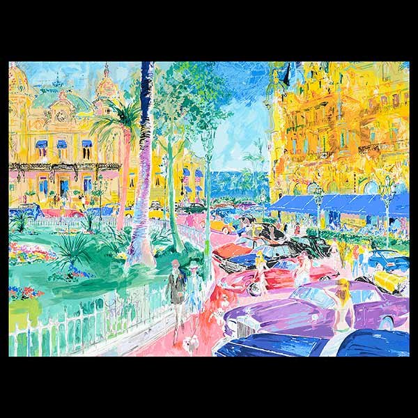 LEROY NEIMAN "Place du Casino Monte Carlo" Serigraph: LEROY NEIMAN (American 1921-2012) "Place du Casino Monte Carlo" Serigraph. Image: 27 3/8 x 37 1/8 inches; Sheet: 33 5/8 x 43 1/8 inches. Signed l/r and numbered l/l "13/300". [CONDITION: In good condi
