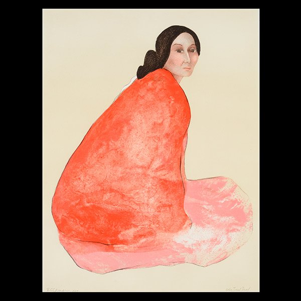 R.C. GORMAN "Woman Seated" Color proof print (1 of 5)